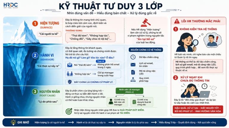 Kỹ thuật Tư duy 3 lớp trong xử lý quan hệ lao động